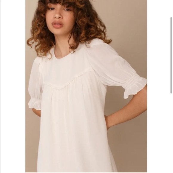NWT Reformation Conrad Ivory Shift Dress - Picture 2 of 9